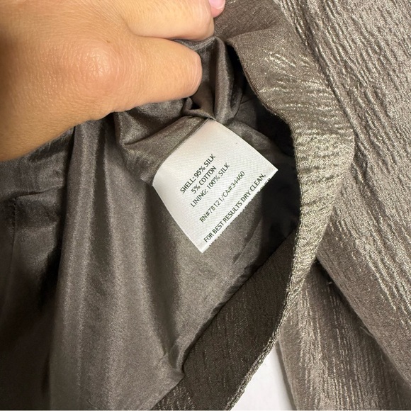 Eileen Fisher Crinkle Shimmer High Collar Jacket – Size Small - Picture 5 of 7